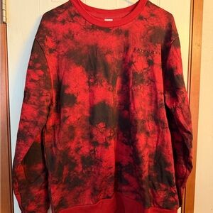 Red and Black Tie-Dye Sweatshirt